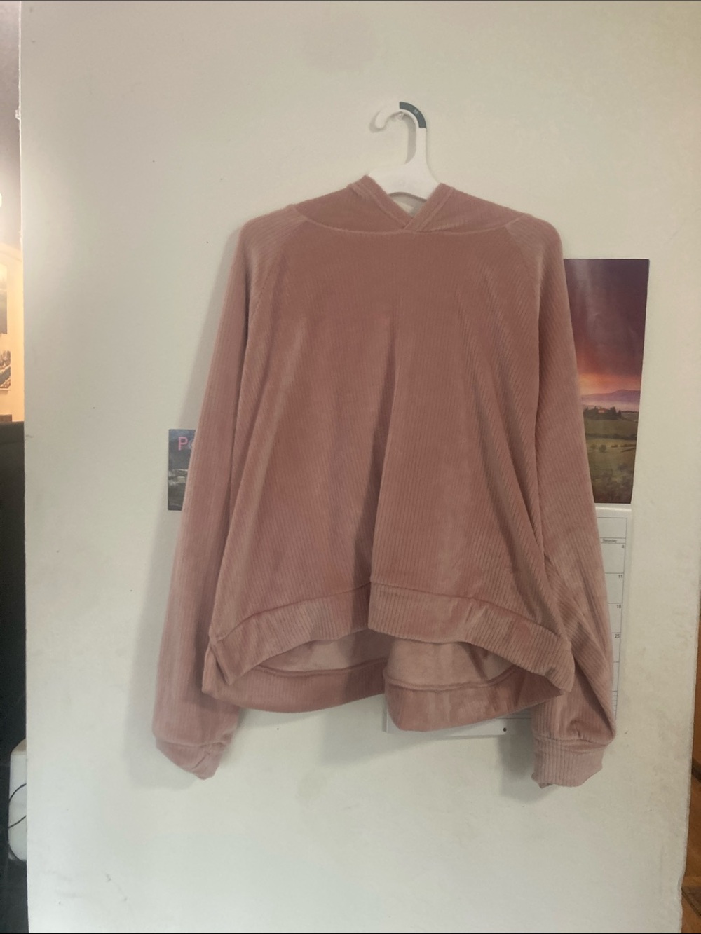 all in motion Blush Pink Corded Hoodie Sweatshirt